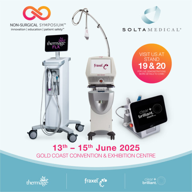 Visit Solta Medical at NSS 2025
We're excited to be back at the Non-Surgical Symposium 2025!
Join us at booth #19-20 to explore the possibilities with Thermage® FLX, Clear + Brilliant® Touch and Fraxel® Dual
Discover Solta’s highly recognised devices and how they help deliver consistent results patients can trust, equipping you to meet their evolving needs.
💬 Meet Thermage experts – Explore new treatment protocols
🎯 Talk to Solta Rep – Find out exclusive show offer
📍 Find us on the exhibition floor Stands #19 & 20
See how science meets skin confidence.
Book online now to Meet the Expert, Witness a live Demo or Talk to a Solta representative - head to https://linktr.ee/ThermageAu (or alternatively find the link in our Bio).
Please note: this event is for Healthcare Professionals only.
Please note: This product is not available for purchase by the general public. Please consult your practitioner to see if the treatment is suitable for you.
#NSS2025 #NSS #NonSurgical_Symposium #SoltaMedical #SaphiraClinic #ThermageFLX #CosmeticPractitioners #ThermageAU #ClearAndBrilliantAu #ClearAndBrilliantTouch #FraxelAU #GoldCoastConventionAndExhibitionCentre